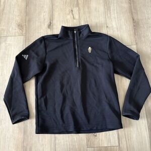 Cleveland Cavaliers Adidas Sweater Mens‎ Medium Black 1/4 Zip Pullover Ribbed